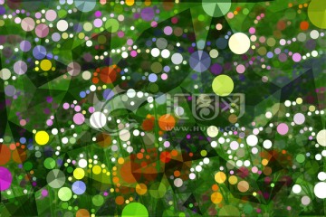 迷幻彩色圓點(diǎn)印花