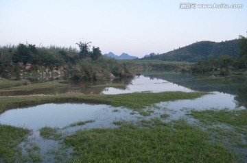 夕阳山水