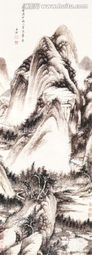 國畫 王鑒 山水圖