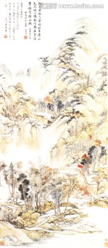國(guó)畫 虞山楓林圖