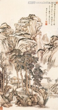 王翚 水閣幽人圖