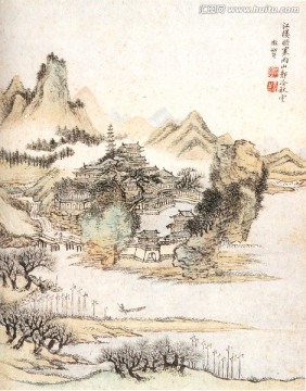 山水画 王翚 山水图