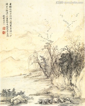 山水画 王翚 仿古山水图