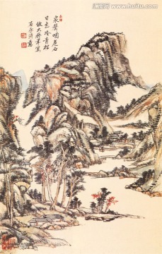 風景國畫 山水圖