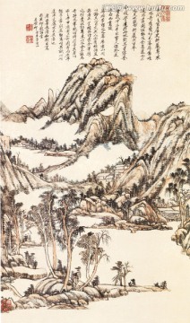 山水畫(huà) 清初四王 粵東山水圖