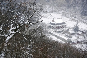 仰天山 文殊寺 雪景