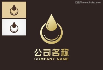 水滴logo 標志設計