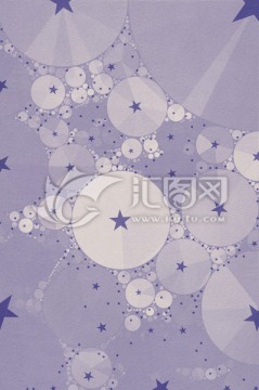 淡雅星星圓圈印花