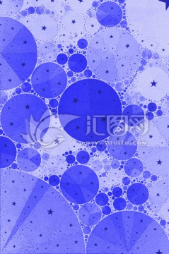 藍(lán)色氣泡滿天星底紋