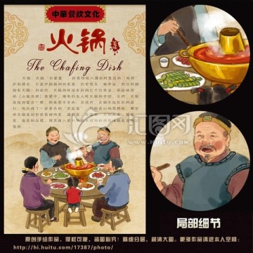 重庆火锅画 古代人物 饮食文化