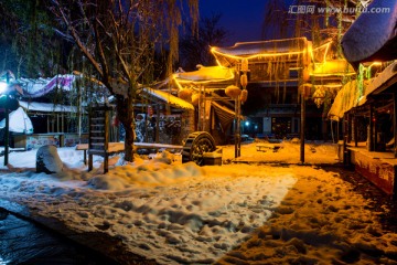 雪景 夜景