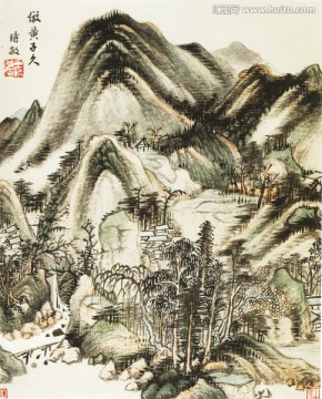 高清國畫 清初四王 山水冊