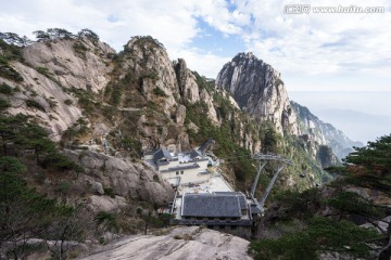 黄山玉屏楼索道站 缆车