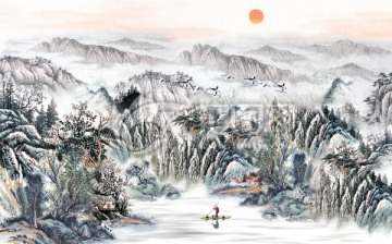 水墨山水畫