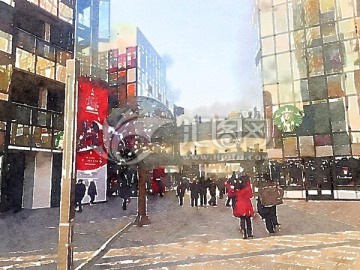 北京風(fēng)光水彩畫