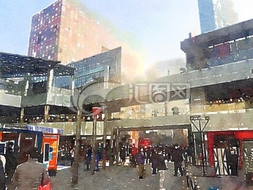 北京三里屯 水彩寫生