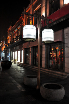 老北京夜景 路灯