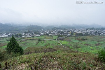 远眺西递村全景