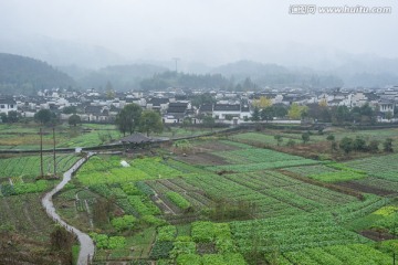 远眺西递村全景