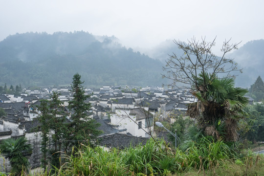 远眺西递村