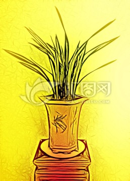 裝飾畫(huà)蘭花
