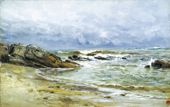 大海風景油畫