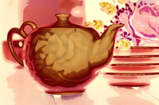 抽象畫 茶壺茶韻 TIF無分層