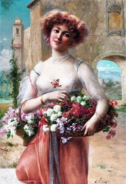 美女油畫