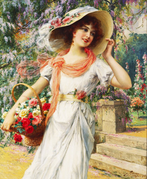 美女油畫