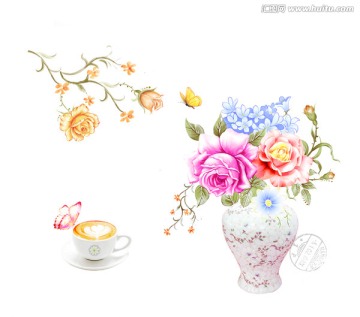 手繪 花瓶