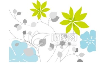 清淡花紋
