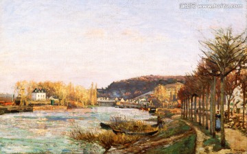 田園風景油畫