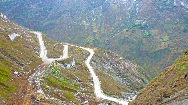 盘山公路 山谷 青龙洞