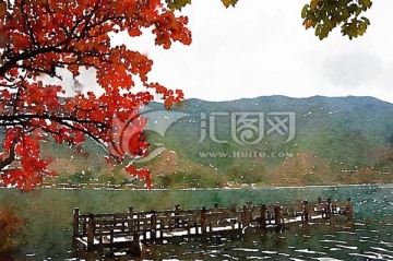 水彩畫 風(fēng)景畫