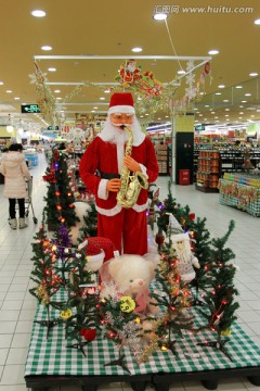 超市 超市内景 圣诞老人