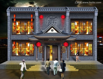 中式仿古門頭