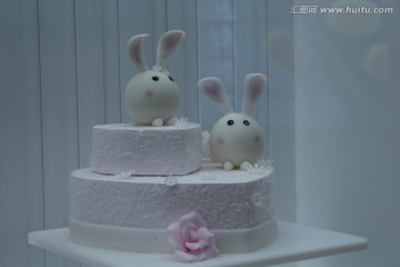 白兔 艺术蛋糕