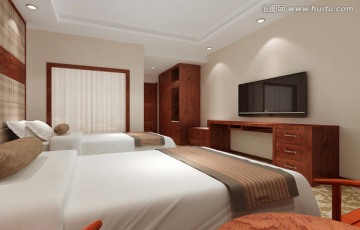 酒店標準間效果圖