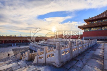 北京故宫太和殿汉白玉栏杆