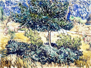 梵高素描 树木和灌木