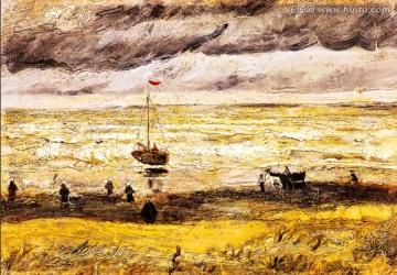 梵高風(fēng)景畫 海濱