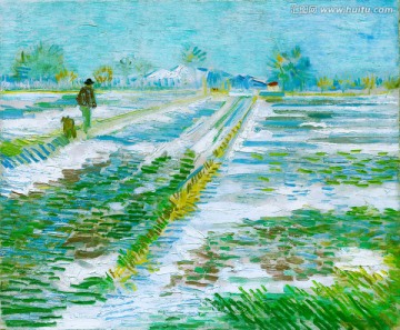 梵高風景畫 景觀與雪