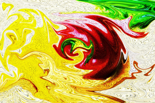 彩辣椒油畫裝飾畫 餐廳裝飾畫