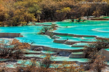 四川黄龙钙化彩池