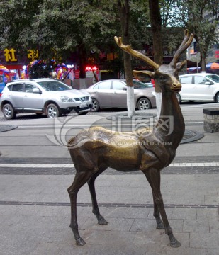 鹿 雕塑 铜雕鹿