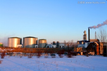油田 油罐 油气工厂