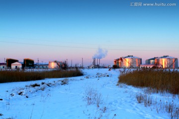 油田 油罐 油气工厂