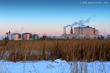 油田 油罐 油气工厂