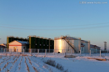 油田 油罐 油气工厂