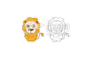 卡通獅子素材